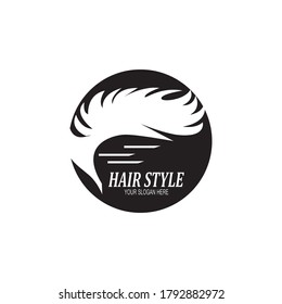 Hair style barber shop icon and symbol template