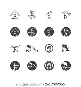 Hair Style Cut Icon Vector Illustration