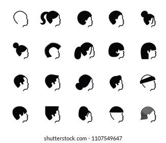 Hair Style Icon Set