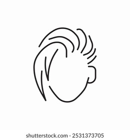 hair style icon sign vector