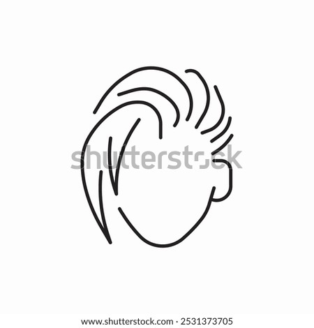 hair style icon sign vector