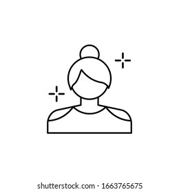 Hair style icon. Simple line, outline vector elements of beauty salon things for ui and ux, website or mobile application