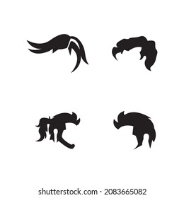 Hair style icon and symbol vector template illustration