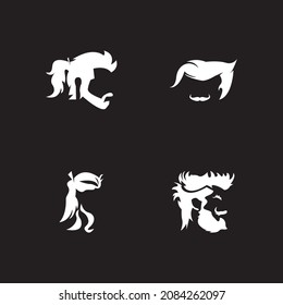 Hair style icon and symbol vector template illustration