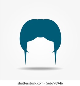 Hair style icon, vector signs