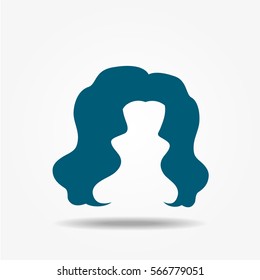 Hair style icon, vector signs