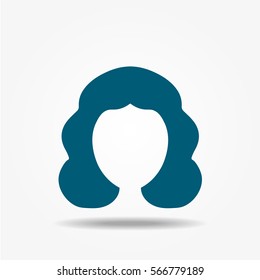 Hair style icon, vector signs