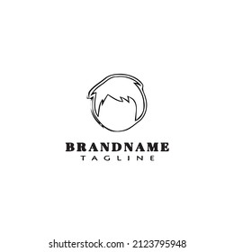 hair style logo design template icon modern vector illustration