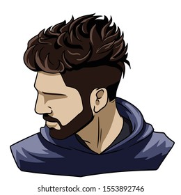 Hair Style Men Stock Illustrations