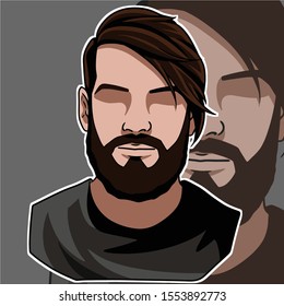 Hair Style Men Stock Illustrations