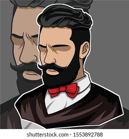 Hair Style Men Stock Illustrations