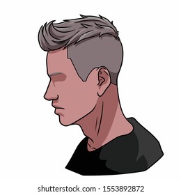 Hair Style Men Stock Illustrations
