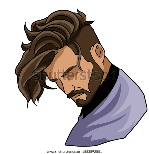 Hair Style Men Stock Illustrations Stock Vector (Royalty Free) 1553892851