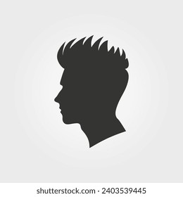 Hair style quiff icon - Simple Vector Illustration