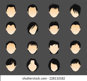 Hair style set for men