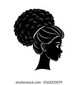 Hair Style Silhouette Vector Design