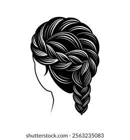 Hair Style Silhouette Vector Design