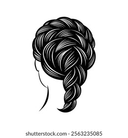 Hair Style Silhouette Vector Design