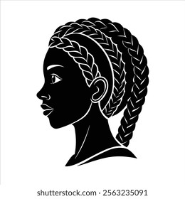 Hair Style Silhouette Vector Design