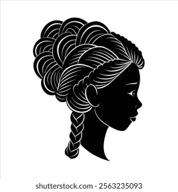 Hair Style Silhouette Vector Design