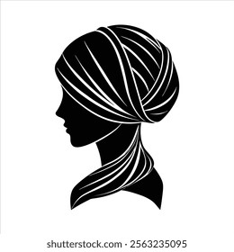 Hair Style Silhouette Vector Design