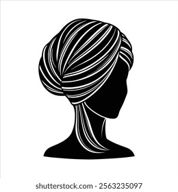 Hair Style Silhouette Vector Design