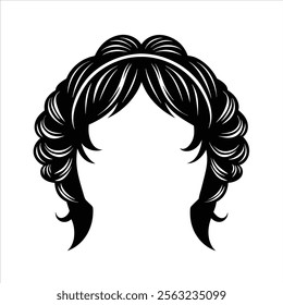 Hair Style Silhouette Vector Design