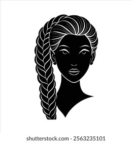 Hair Style Silhouette Vector Design