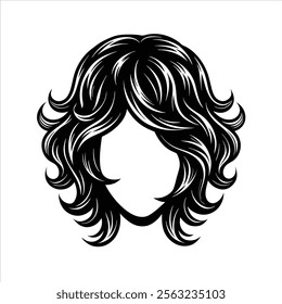 Hair Style Silhouette Vector Design