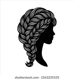 Hair Style Silhouette Vector Design