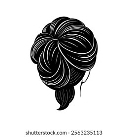 Hair Style Silhouette Vector Design