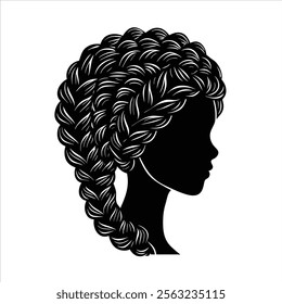 Hair Style Silhouette Vector Design