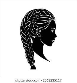 Hair Style Silhouette Vector Design