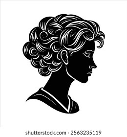 Hair Style Silhouette Vector Design