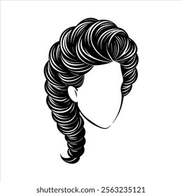 Hair Style Silhouette Vector Design