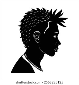 Hair Style Silhouette Vector Design