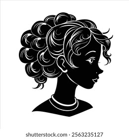 Hair Style Silhouette Vector Design