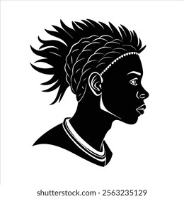 Hair Style Silhouette Vector Design