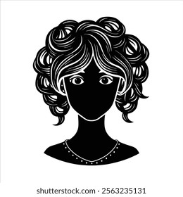 Hair Style Silhouette Vector Design