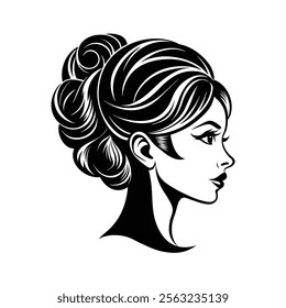 Hair Style Silhouette Vector Design