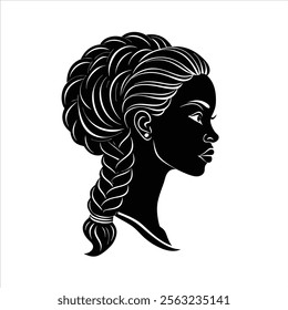 Hair Style Silhouette Vector Design