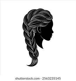 Hair Style Silhouette Vector Design