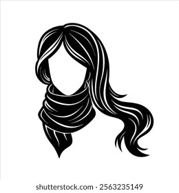 Hair Style Silhouette Vector Design