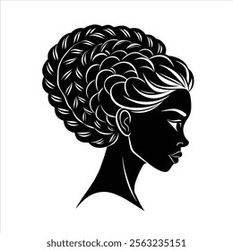 Hair Style Silhouette Vector Design