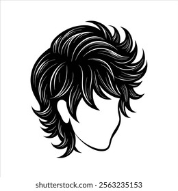 Hair Style Silhouette Vector Design