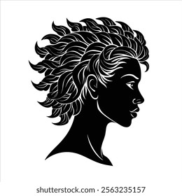 Hair Style Silhouette Vector Design