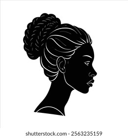 Hair Style Silhouette Vector Design