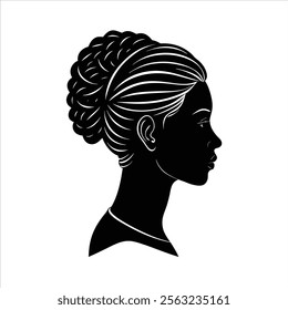 Hair Style Silhouette Vector Design