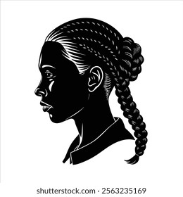 Hair Style Silhouette Vector Design