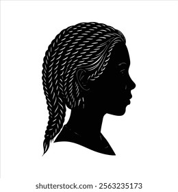 Hair Style Silhouette Vector Design